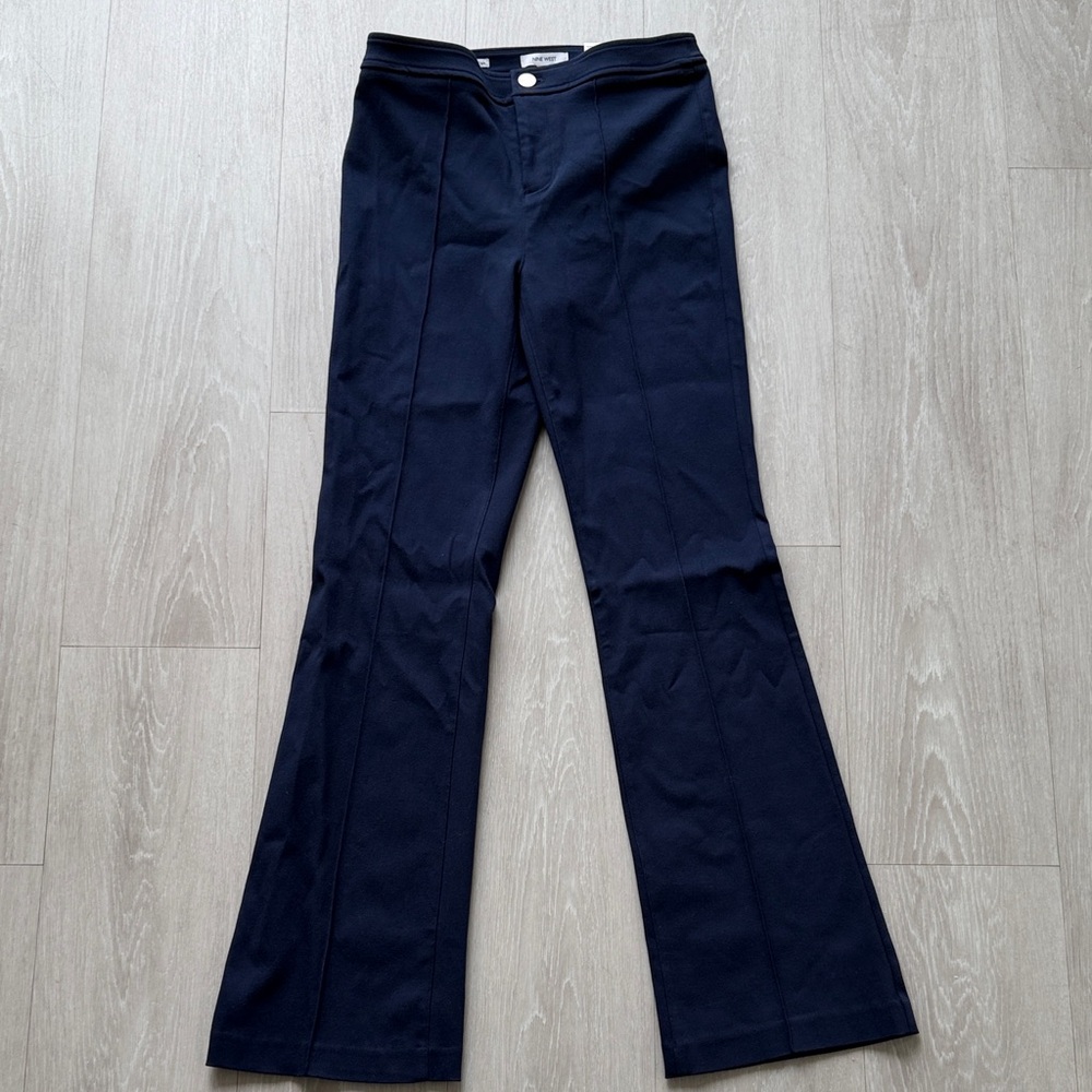 Nine West Navy Flared Pants